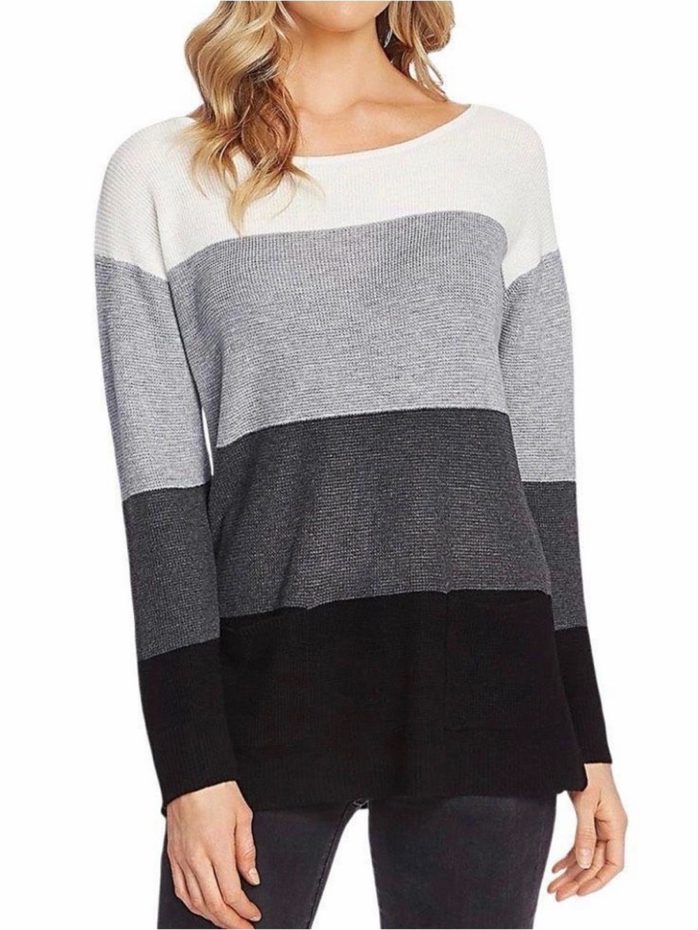 NWT Vince Camuto Color Block Knit Sweater